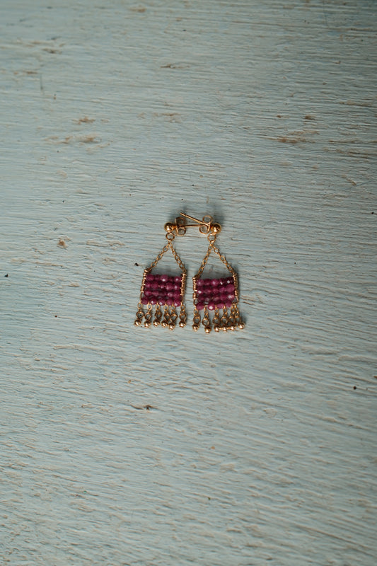 Mini Olakira Ruby Earrings