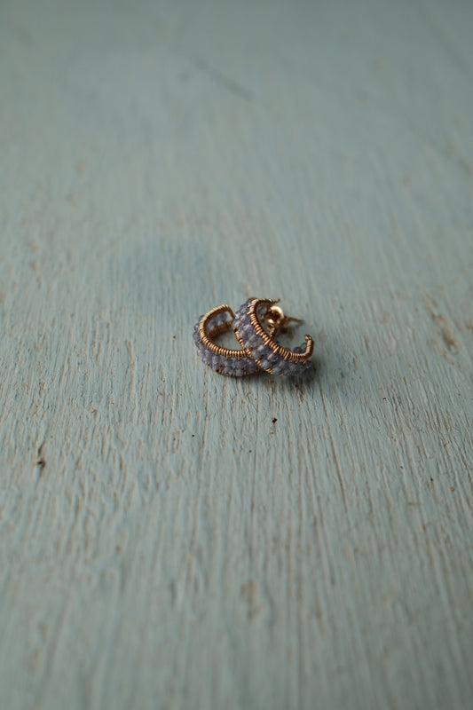 Small Tanzanite Huggies